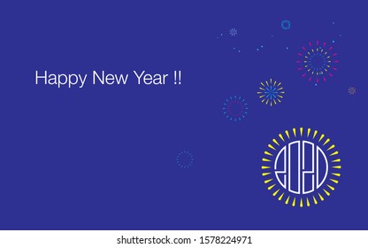 Elegant Merry Christmas and Happy New Year Card Design. Happy Holiday Card. Greeting Card