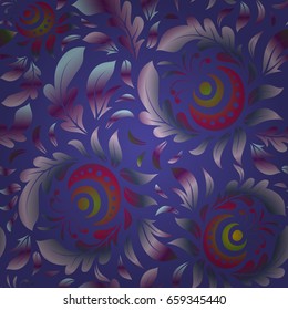 Elegant Merry Christmas or Happy New Year 2018 seamless pattern with purple and green ornament. Vector illustration.
