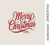 Elegant Merry Christmas Typography with Festive Holiday Elements
Red Cursive Merry Christmas Graphic with Holiday Themed Decor