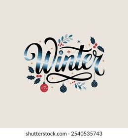 Elegant Merry Christmas Typography with Festive Holiday Elements
Red Cursive Merry Christmas Graphic with Holiday Themed Decor