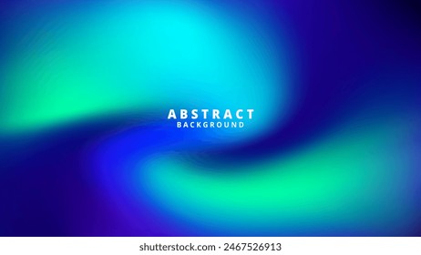 Elegante fondo desenfocado de onda de malla con un brillante degradado azul y verde para atraer la atención de las publicaciones en las redes sociales