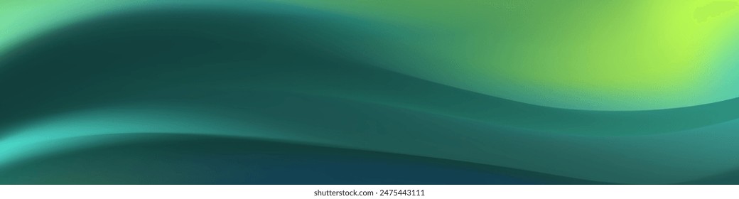 Elegant mesh wave blur banner showcases a harmonious, undulating arrangement of blurred mesh waves in lush green tones, cultivating a memorable, premium visual presence for promotional materials