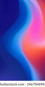 Elegant mesh wave blur vertical background featuring a shimmering pink, orange, and dark blue gradient for attention grabbing social media posts