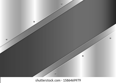  Elegant metallic background with bright silver.paper cut style.Art design layout for banner, business, presentations, flyers, posters.Vector illustration.Eps10 