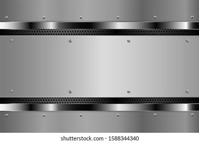  Elegant metallic background with bright silver.paper cut style.Art design layout for banner, business, presentations, flyers, posters.Vector illustration.Eps10 