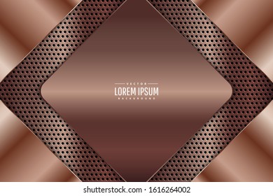  Elegant metallic background with Rose gold gradient.Layout for banner, business, presentations, flyers, posters.Vector illustration.Eps10 