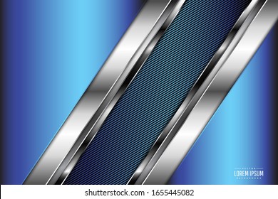  Elegante fondo metálico.Concepto de tecnología azul.Diseño para banners, empresas, presentaciones, volantes, carteles.Ilustración vectorial.Eps10