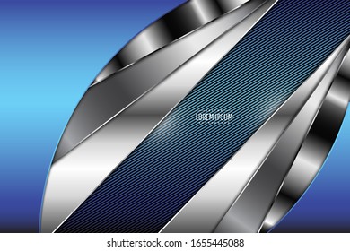  Elegante fondo metálico.Concepto de tecnología azul.Diseño para banners, empresas, presentaciones, volantes, carteles.Ilustración vectorial.Eps10