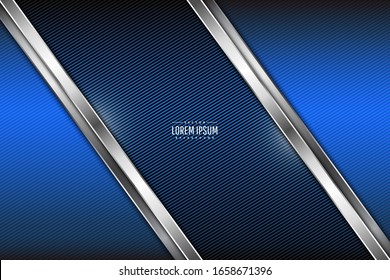 Elegant metallic background.Blue technology concept.Layout for banner, business, presentations, flyers, posters.Vector illustration.Eps10