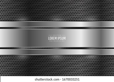 Elegant metallic background.Gray and silver with dark space.Vector illustration.Eps10 
