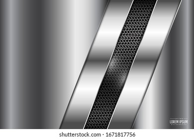 Elegant metallic background.Gray and silver with dark space.Vector illustration.Eps10 