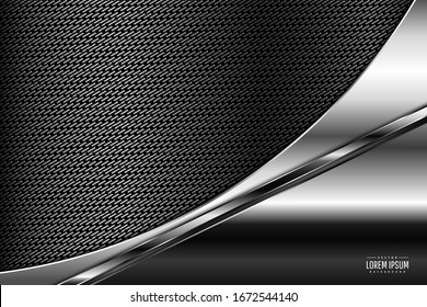 Elegant metallic background.Gray and silver with dark space.Vector illustration.Eps10 