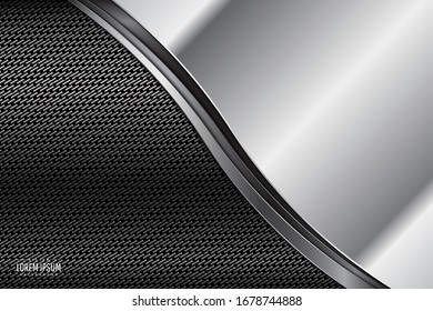 Elegant metallic background.Gray and silver with dark space.Vector illustration.Eps10 
