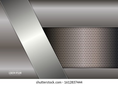Elegant metallic background.Layout for banner, business, presentations, flyers, posters.Vector illustration.Eps10 