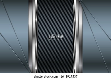 Elegant metallic background.Luxury with blue and silver glossy.Layout for banner, business, presentations, flyers, posters.Vector illustration.Eps10