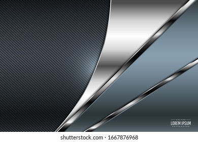 Elegant metallic background.Luxury with blue and silver glossy.Vector illustration.Eps10