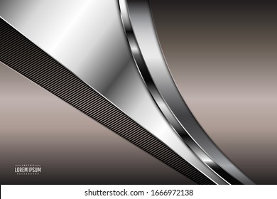 Elegant metallic background.Luxury with brown and silver.Vector illustration.Eps10