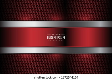 Elegant metallic background.Luxury of red and silver.Vector illustration.Eps10 