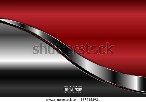 Elegant Metallic Backgroundluxury Red Silvervector Illustrationeps10 ...
