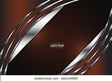 Elegant metallic background.Luxury of red,brown with silver glossy.Layout for banner, business, presentations, flyers, posters.Vector illustration.Eps10