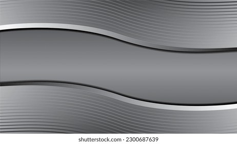 Elegant metallic gray background, with beautiful wave patterns. Inspired by water that cuts through iron