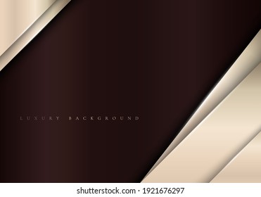 Elegante fondo de plantilla metálico con rayas doradas diagonales estilo lujoso. Ilustración del vector