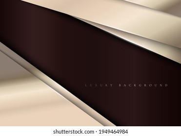 Elegant metallic template background with diagonal golden stripes luxury style. Vector illustration