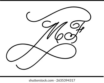 Elegant MF Interlocked Monogram Logo for Sophisticated Branding, MF Overlapped Alphabet Emblem