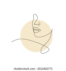 Elegant minimal Beauty salon Line Art Logo