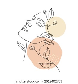 Elegant minimal Beauty salon Line Art Logo