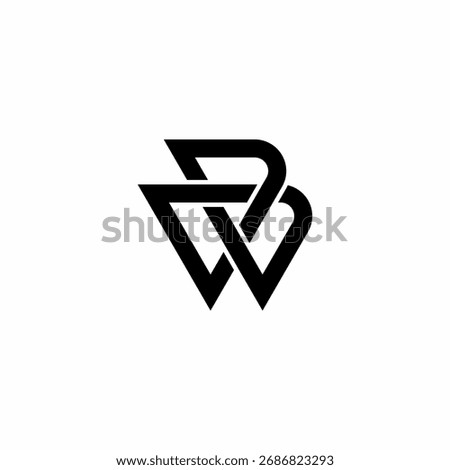 Elegant and minimal BW monogram design representing strength and precision — ideal for architecture firms, finance companies, or luxury brands.