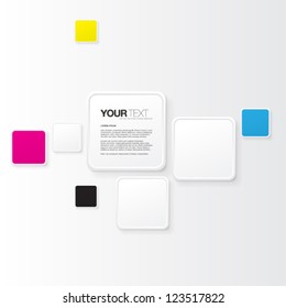Elegant minimal CMYK text box for your content