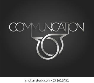 Elegant minimal communication logo. Vector illustration.