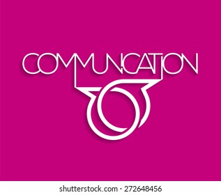 Elegant minimal communication logo. Vector illustration.