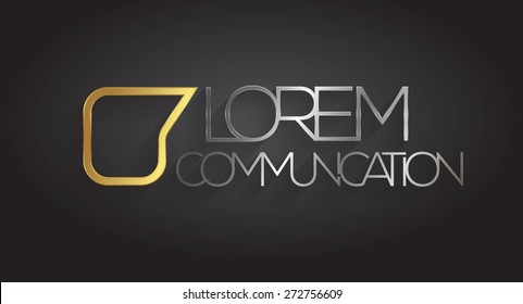 Elegant minimal communication logo. Vector illustration.