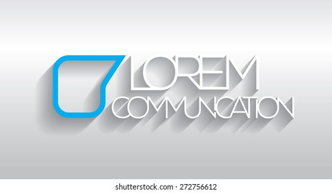 Elegant minimal communication logo. Vector illustration.