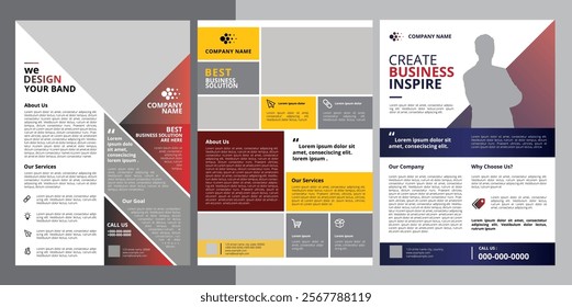 Elegant minimal corporate flyer template with clean design and versatile layout for professional use.