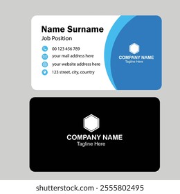 Elegant minimal creative modern business card template