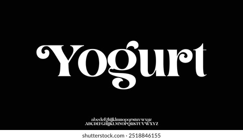 Elegant Minimal Font Uppercase Lowercase and Number. Classic Lettering Minimal Fashion Designs. Typography modern serif fonts regular decorative vintage concept. vector illustration