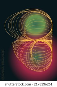 Elegant Minimal Geometric Vector Poster Design with Lines and Gradient Colorful Circles. Collection of Abstract Backgrounds for Covers, Flyers, Templates, Booklets, Cards, Brochures, Branding, etc.