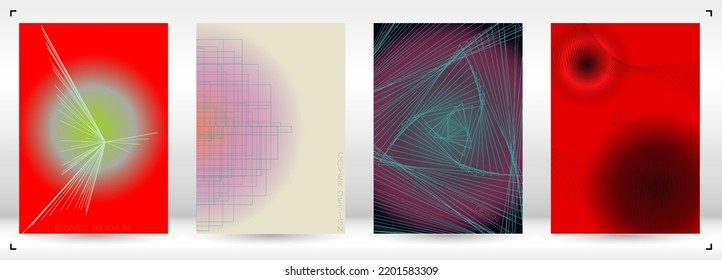 Elegantes geometrisches Vektordesign mit Linien und Farbkreisen. Sammlung abstrakter Hintergründe für Umschläge, Flyer, Vorlagen, Broschüren, Karten, Broschüren, Branding usw.
