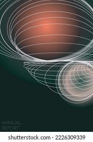 Elegant Minimal Geometric Vector Poster Design with Lines and Gradient Colorful Circles. Collection of Abstract Backgrounds for Covers, Flyers, Templates, Booklets, Cards, Brochures, Branding, etc.