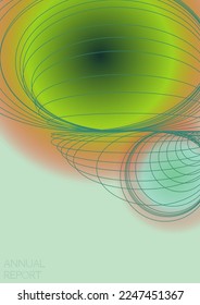 Elegante diseño de póster de vectores geométricos mínimos con líneas y círculos coloridos gradientes. Colección de fondos abstractos para portadas, volantes, plantillas, folletos, tarjetas, folletos, promoción de marca, etc.