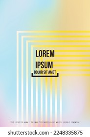Elegant Minimal Geometric Vector Poster Design with Lines and Gradient Colorful Circles. Collection of Abstract Backgrounds for Covers, Flyers, Templates, Booklets, Cards, Brochures, Branding, etc.
