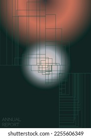Elegant Minimal Geometric Vector Poster Design with Lines and Gradient Colorful Circles. Set of Abstract Backgrounds for Covers, Flyers, Templates, Booklets, Cards, Brochures, Branding, etc.