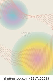 Elegant Minimal Geometric Vector Poster Design with Lines and Gradient Colorful Circles. Collection of Abstract Backgrounds for Covers, Flyers, Templates, Booklets, Cards, Brochures, Branding, etc.