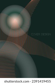 Elegant Minimal Geometric Vector Poster Design with Lines and Gradient Colorful Circles. Collection of Abstract Backgrounds for Covers, Flyers, Templates, Booklets, Cards, Brochures, Branding, etc.