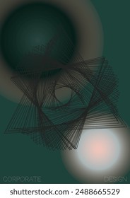 Elegante diseño de póster de Vector geométrico mínimo con líneas y círculos de colores degradados. Colección de fondos abstractos para portadas, volantes, Plantillas, folletos, tarjetas, folletos, marcas, etc.