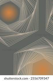 Elegant Minimal Geometric Vector Poster Design with Lines and Gradient Colorful Circles. Collection of Abstract Backgrounds for Covers, Flyers, Templates, Booklets, Cards, Brochures, Branding, etc.