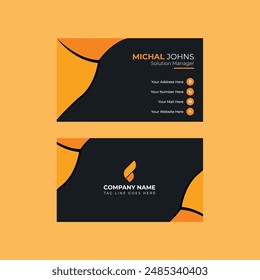 Elegant Minimal Elegant Gold Foil Business Card Template and Yellow Business Card Template